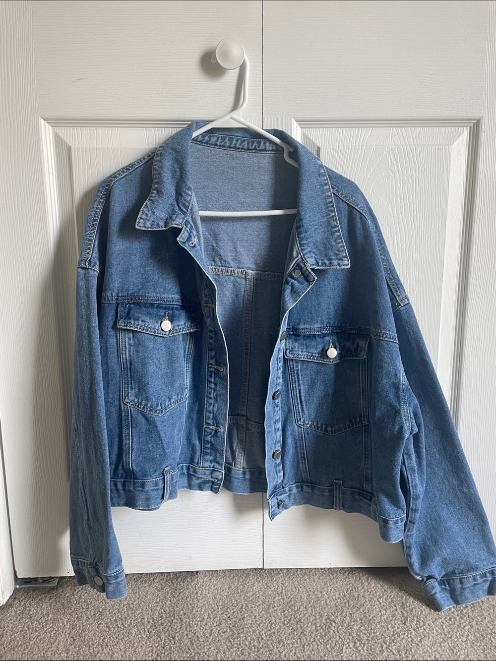 SHEIN Cropped Denim Jacket 3XL